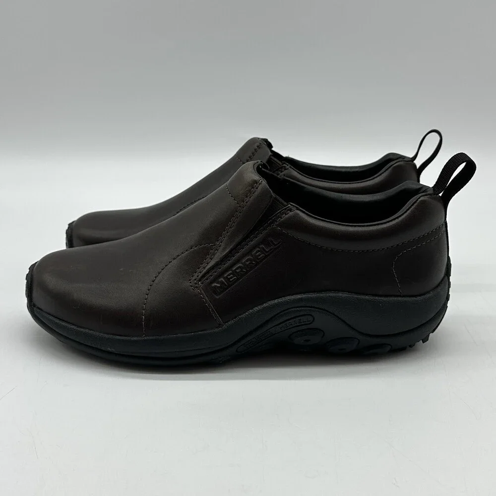 Merrell Jungle Moc 2 Espresso Brown Leather Slip-On Shoes Men's Size 7.5 NWOB